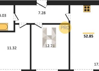 Продается 2-ком. квартира, 52.9 м2, Казань, Приволжский район