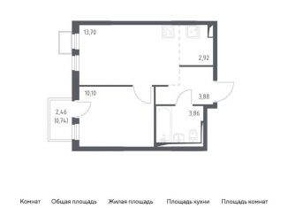 Продаю 1-ком. квартиру, 35.2 м2, Москва, жилой комплекс Остафьево, к14