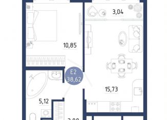 1-ком. квартира на продажу, 38.6 м2, Рязанская область