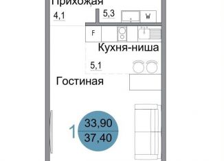 Продажа однокомнатной квартиры, 37.4 м2, Керчь