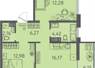 Продажа 2-ком. квартиры, 56.1 м2, Краснодарский край