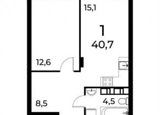 Продаю 1-ком. квартиру, 40.7 м2, Нижний Новгород, Московский район