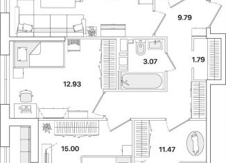 Продажа 3-комнатной квартиры, 77.7 м2, Санкт-Петербург, метро Гражданский проспект