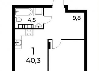 Продаю 1-ком. квартиру, 40.3 м2, Нижний Новгород, Московский район