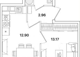 Продаю однокомнатную квартиру, 34.2 м2, Санкт-Петербург, муниципальный округ Полюстрово