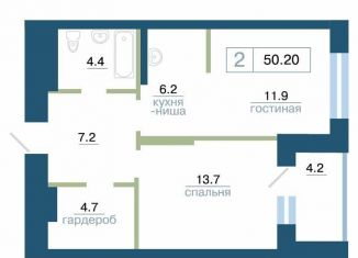 Продам однокомнатную квартиру, 50.2 м2, Красноярский край, улица Профсоюзов, 1