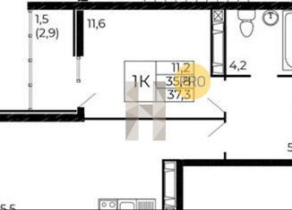 Продаю 1-комнатную квартиру, 37.3 м2, Ростов-на-Дону, Советский район, проспект Маршала Жукова, 26к5