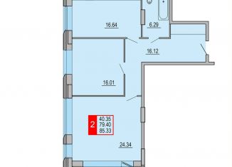 Продаю 2-ком. квартиру, 85.3 м2, Тверь, Петербургское шоссе, 3к2