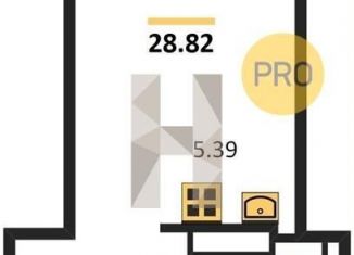 Продается однокомнатная квартира, 28.8 м2, Ростов-на-Дону