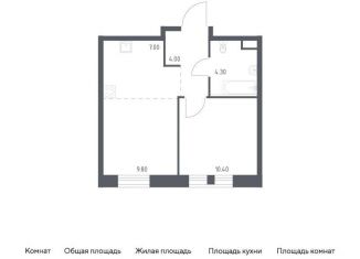 Продажа однокомнатной квартиры, 35.5 м2, Москва, метро Братиславская, Шоссейная улица, 90с59