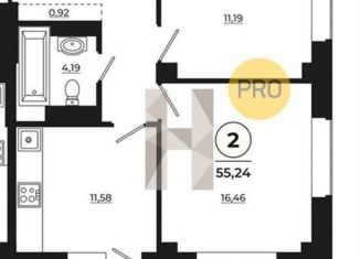 Продам 2-ком. квартиру, 55 м2, Ростовская область, улица Ерёменко, 115