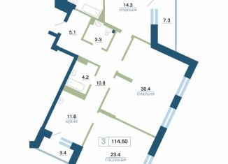 Продажа 3-ком. квартиры, 114.5 м2, Красноярск, улица Профсоюзов, 1