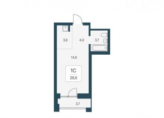 Продается квартира студия, 28.6 м2, Новосибирск, улица Брестская Горка