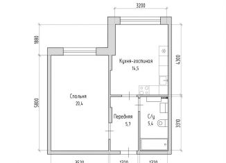 Продается 1-комнатная квартира, 46 м2, Великий Новгород, улица Арциховского, 11к1