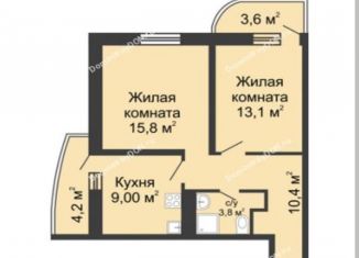 Продажа 2-ком. квартиры, 55 м2, Ростов-на-Дону, улица Нансена, 103/1, ЖК Звезда Столицы