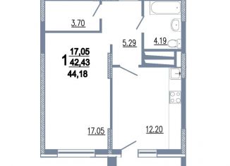 Продажа 1-комнатной квартиры, 44.2 м2, Заречный, улица Ленина, 55А