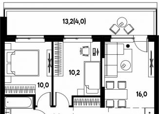 Продается трехкомнатная квартира, 52.4 м2, Пермский край