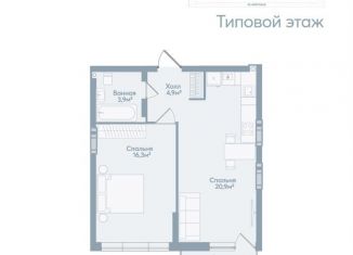 Продам 1-ком. квартиру, 49.1 м2, Астрахань, Моздокская улица, 40