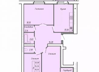 Продам 3-ком. квартиру, 96 м2, Тамбов, Научная улица, 6, Октябрьский район