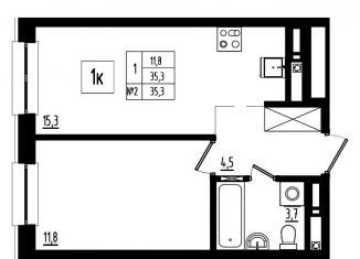 Продается однокомнатная квартира, 35.3 м2, Ярославль, Фрунзенский район