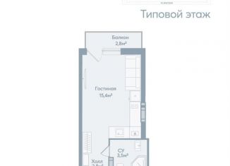 Продается квартира студия, 24.6 м2, Астрахань, Моздокская улица, 40