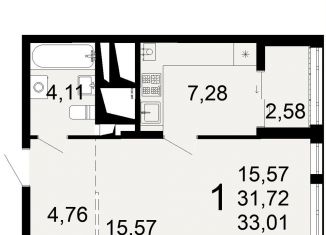 Продажа 1-ком. квартиры, 33 м2, Рязань, Льговская улица, 8, Октябрьский район