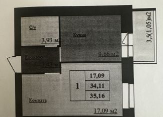 Сдается в аренду 1-комнатная квартира, 35 м2, Ярославль, Малая Норская улица, 3А, Дзержинский район