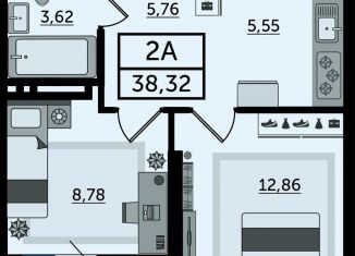 Продается двухкомнатная квартира, 38.3 м2, Ростов-на-Дону