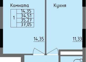 Продается 1-комнатная квартира, 35.3 м2, Удмуртия, улица Луначарского