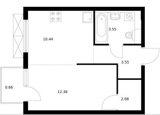 Продается 1-ком. квартира, 32.6 м2, Ленинградская область, жилой комплекс Заречный Парк, 7.2