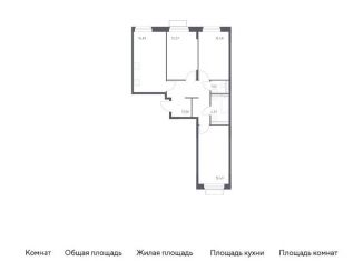 Продажа трехкомнатной квартиры, 76.1 м2, Московская область, жилой комплекс Квартал Строгино, к2