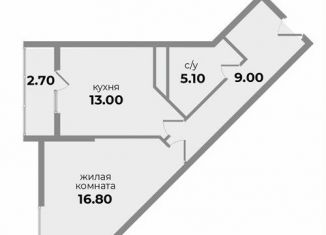 Продам 1-ком. квартиру, 43.9 м2, Михайловск, Прекрасная улица, 17