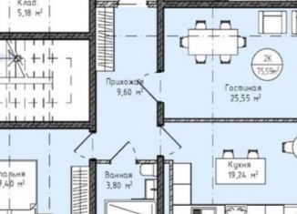 Продаю 2-комнатную квартиру, 75.6 м2, Дагестан