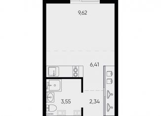 Продается 1-комнатная квартира, 21.9 м2, Иркутск