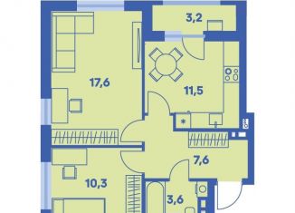 2-ком. квартира на продажу, 52.2 м2, Пермь