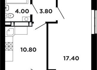 Продается однокомнатная квартира, 37.2 м2, Краснодар, улица им. Мурата Ахеджака, 12к8