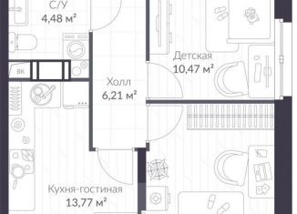 Продам 2-ком. квартиру, 49.2 м2, Ленинградская область