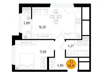 Продается однокомнатная квартира, 39.2 м2, Рязанская область