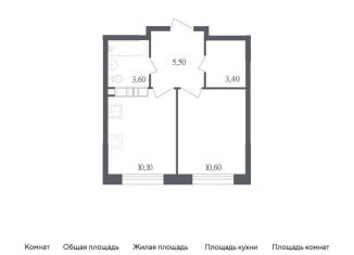 Однокомнатная квартира на продажу, 33.2 м2, Москва, жилой комплекс Ольховый Квартал, к2.2