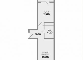 Продается однокомнатная квартира, 40.4 м2, Михайловск, Прекрасная улица, 17