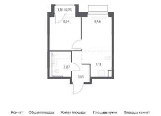 Продам однокомнатную квартиру, 30.1 м2, Мытищи, жилой комплекс Долина Яузы, 3