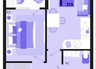 Продажа однокомнатной квартиры, 35 м2, Краснодар