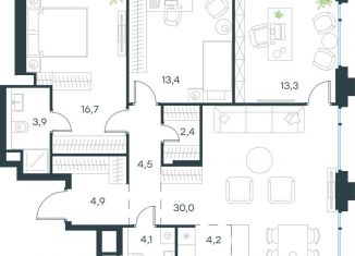 Продажа 3-комнатной квартиры, 97.4 м2, Москва, ЦАО