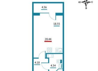 Продажа квартиры студии, 28.4 м2, Ленинградская область