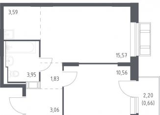 Продается 1-комнатная квартира, 38.8 м2, село Лайково