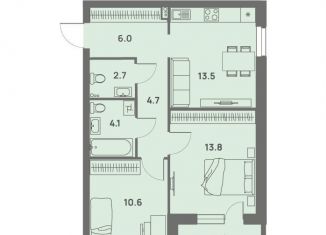 Продаю 2-ком. квартиру, 57.2 м2, Пермский край