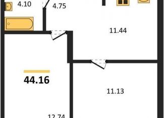 Продается 2-комнатная квартира, 44.2 м2, Новосибирск, Заельцовский район