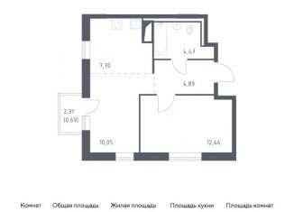 Продается 1-комнатная квартира, 40.3 м2, Ленинградская область, жилой комплекс Квартал Лаголово, 2