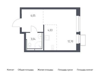 Продам квартиру студию, 25.8 м2, Ленинский городской округ, жилой комплекс Новое Видное, 17