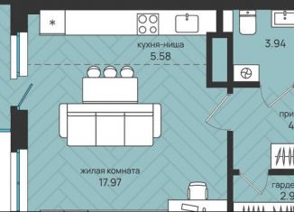 Продам 1-комнатную квартиру, 36 м2, Архангельск